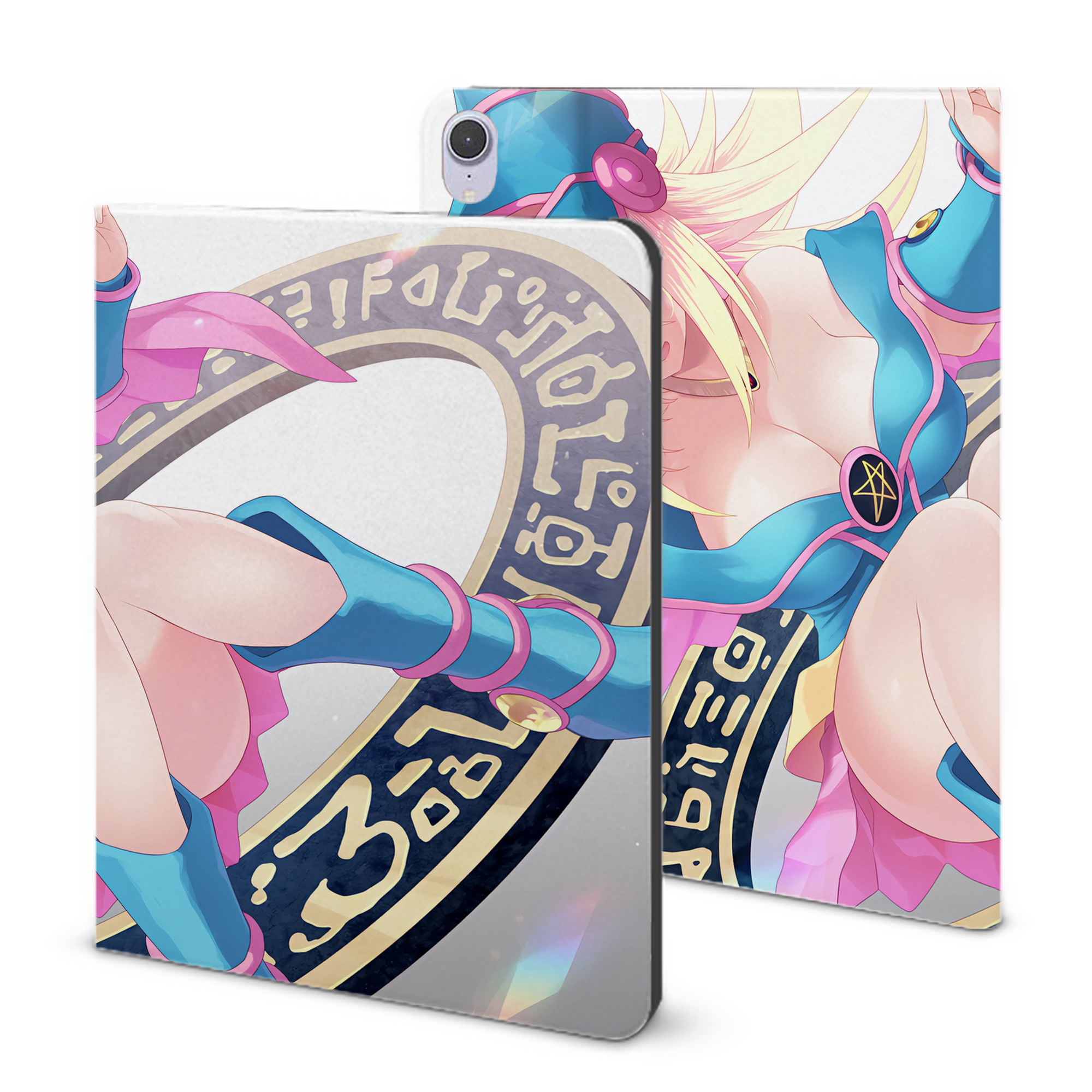 （画像用） 遊☆戯☆王 Yu-Gi-Oh! IPad ケース ブック型 PUレザー TPU 耐衝撃 軽量 薄型 ペン収納なし 全面保護 IPad 各モデル対応